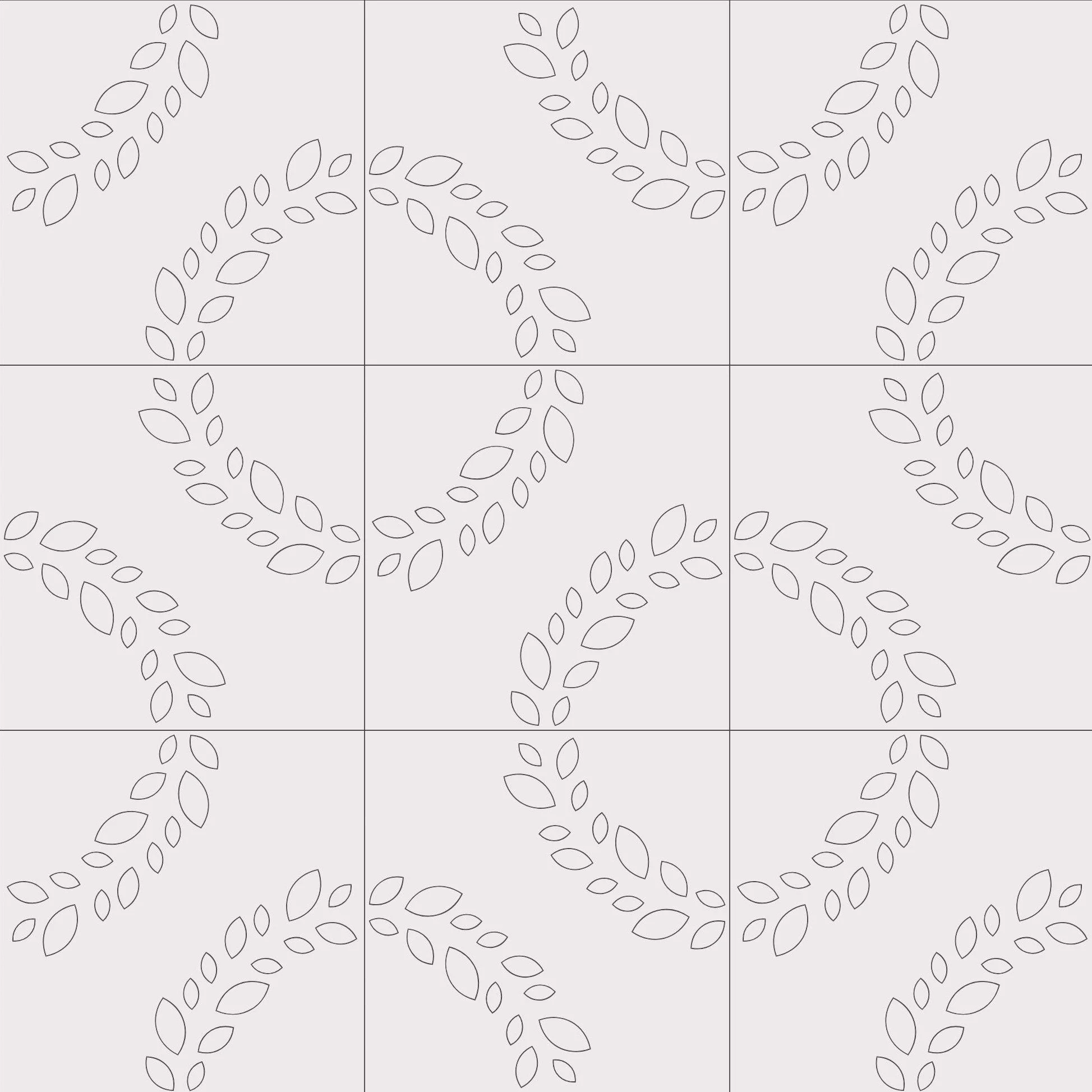 Floral Wreath Porcelain or Marble Tile