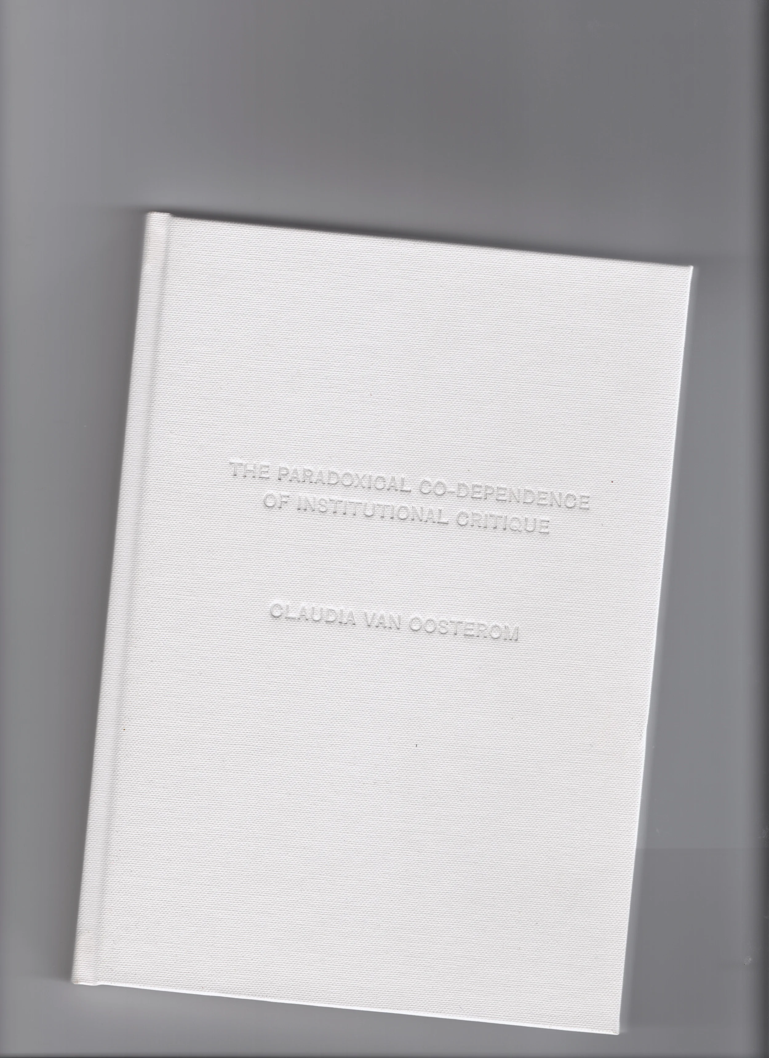   The Paradoxical Co-dependence of Institutional Critique, 2015   Please get in touch for more information 