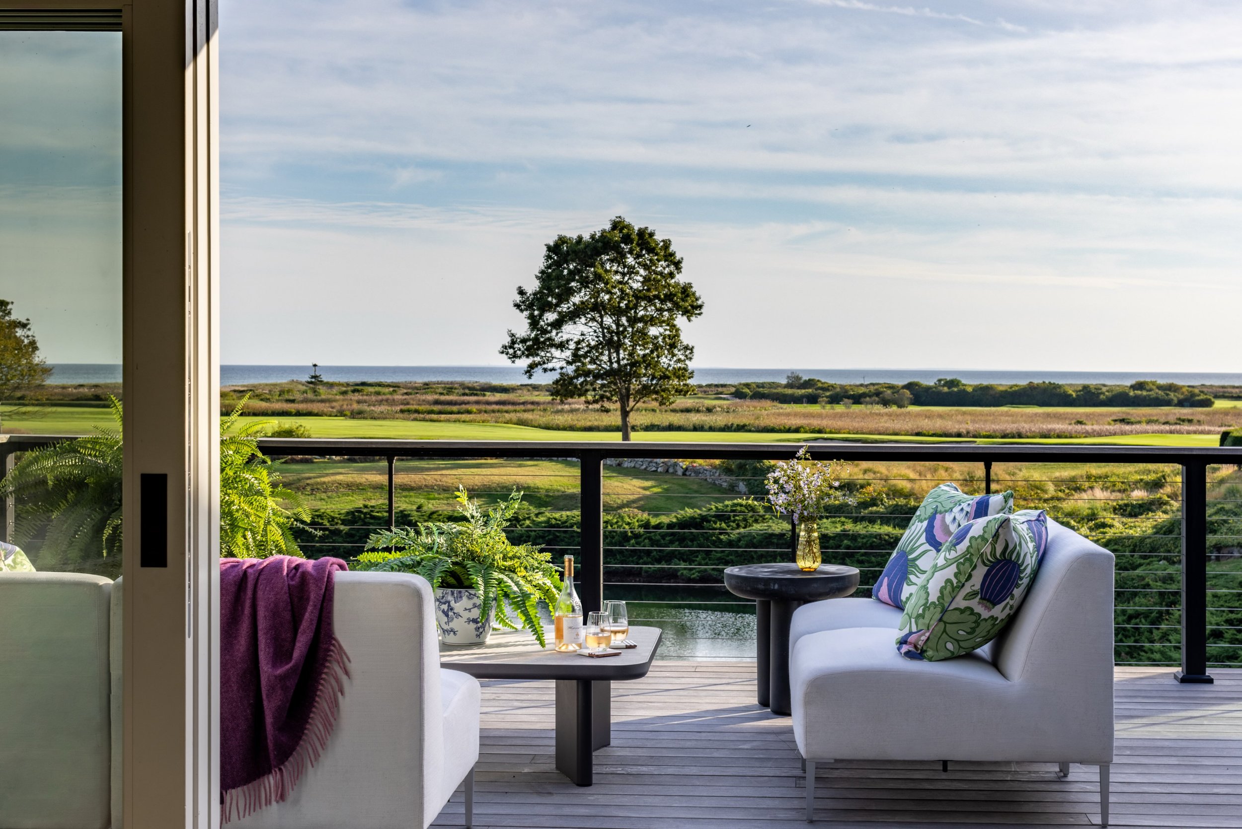 Golden hour ✨ When your terrace looks out at a view like this, the design&rsquo;s only job is to complement the main event. 

@amyvischio @eleishvanbreems @christopherfarrcloth