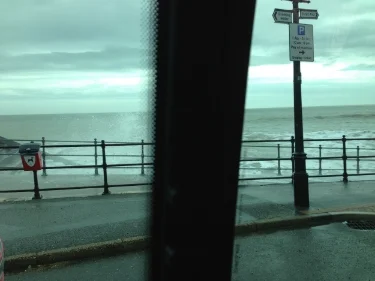 Isle of Wight, UK: Calibrating AR dinosaurs for the natural environment when a storm hits.