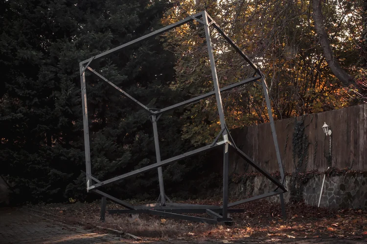 The "test" cube in our backyard in Budapest