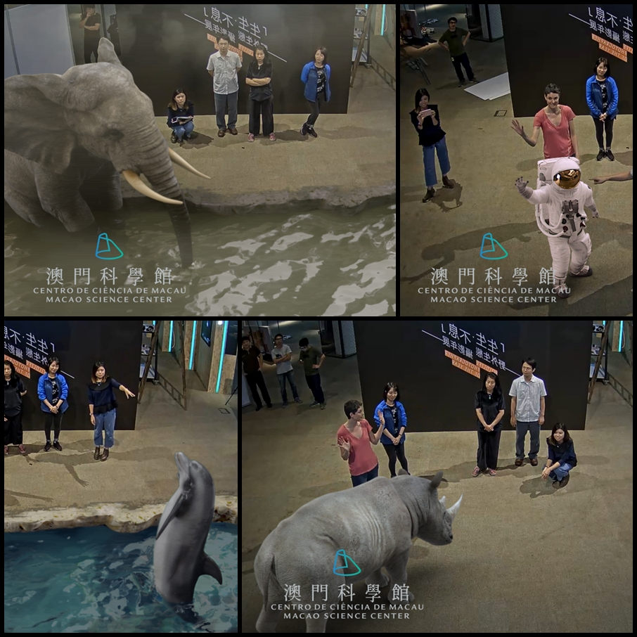 INDE's 3D animals in Augmented Reality at the Macao Science Center