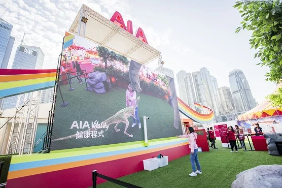 INDE's Back to the Jurassic BroadcastAR experience by INDE at the AIA Carnival