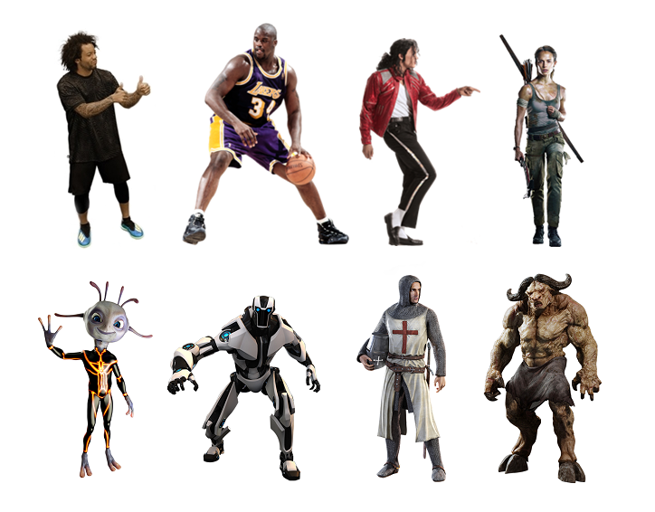 Sample Augmented Reality characters for our BroadcastAR experience