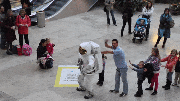 Astronaut scene from INDE’s “ Traveller ” BroadcastAR experience