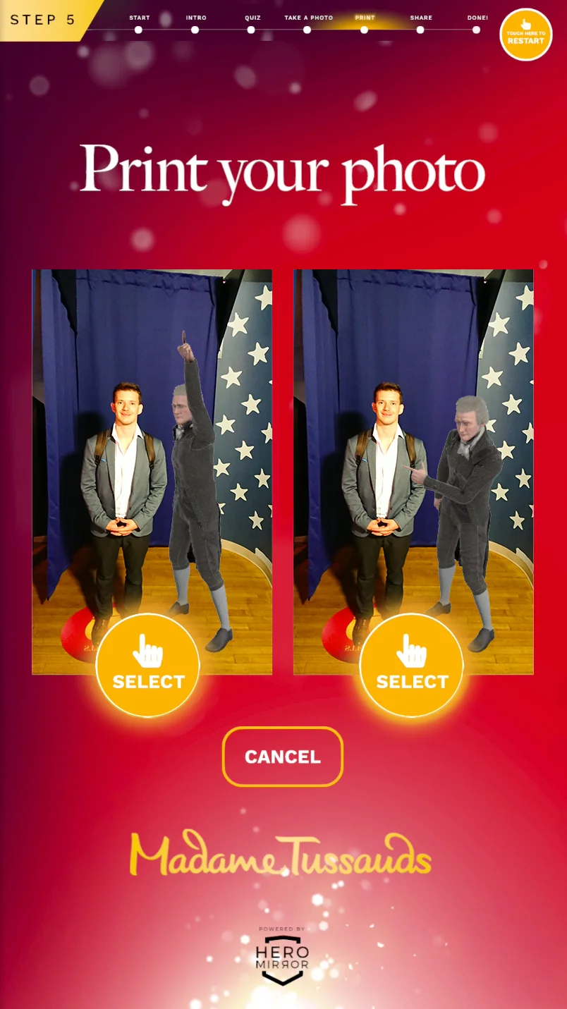 6th step: Visitors can pick their favourite picture and print it…