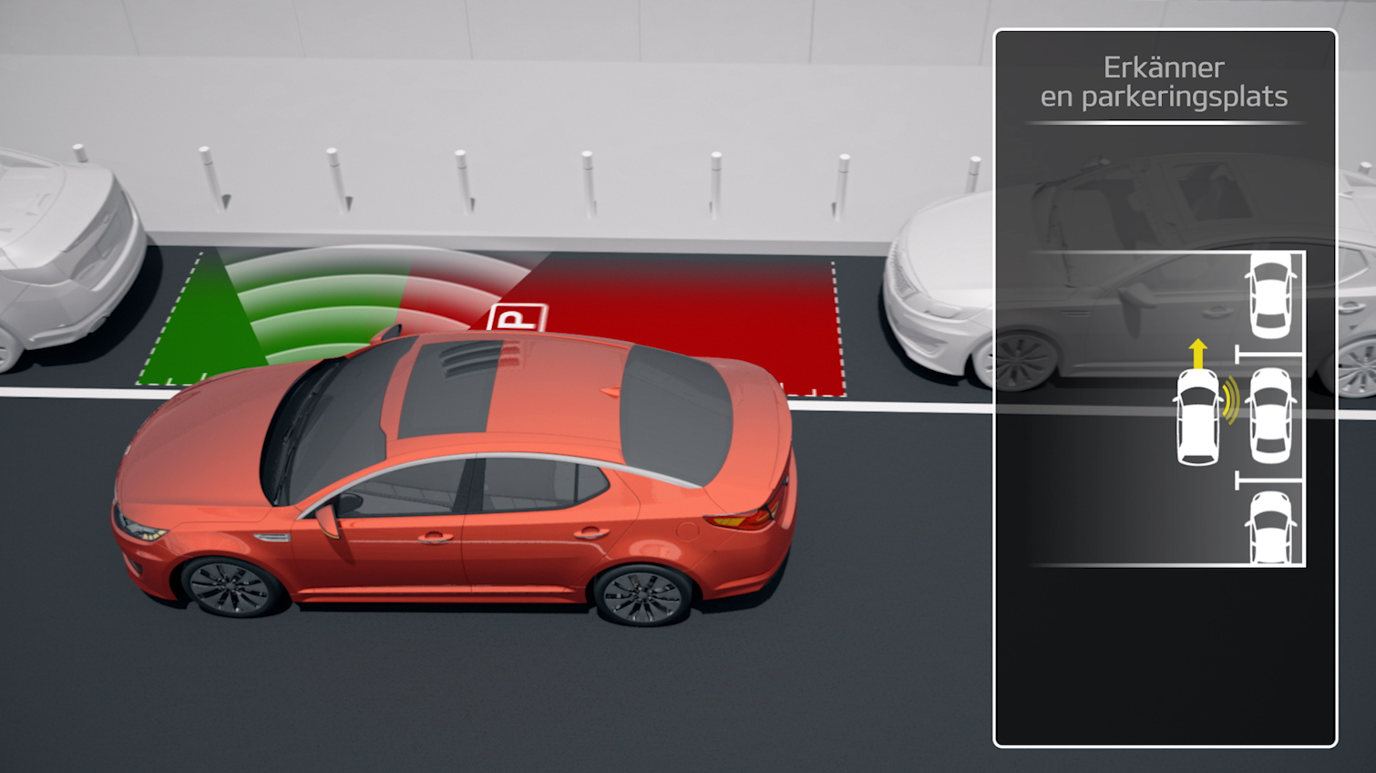 KIA Parking Assist Swedish language footage 