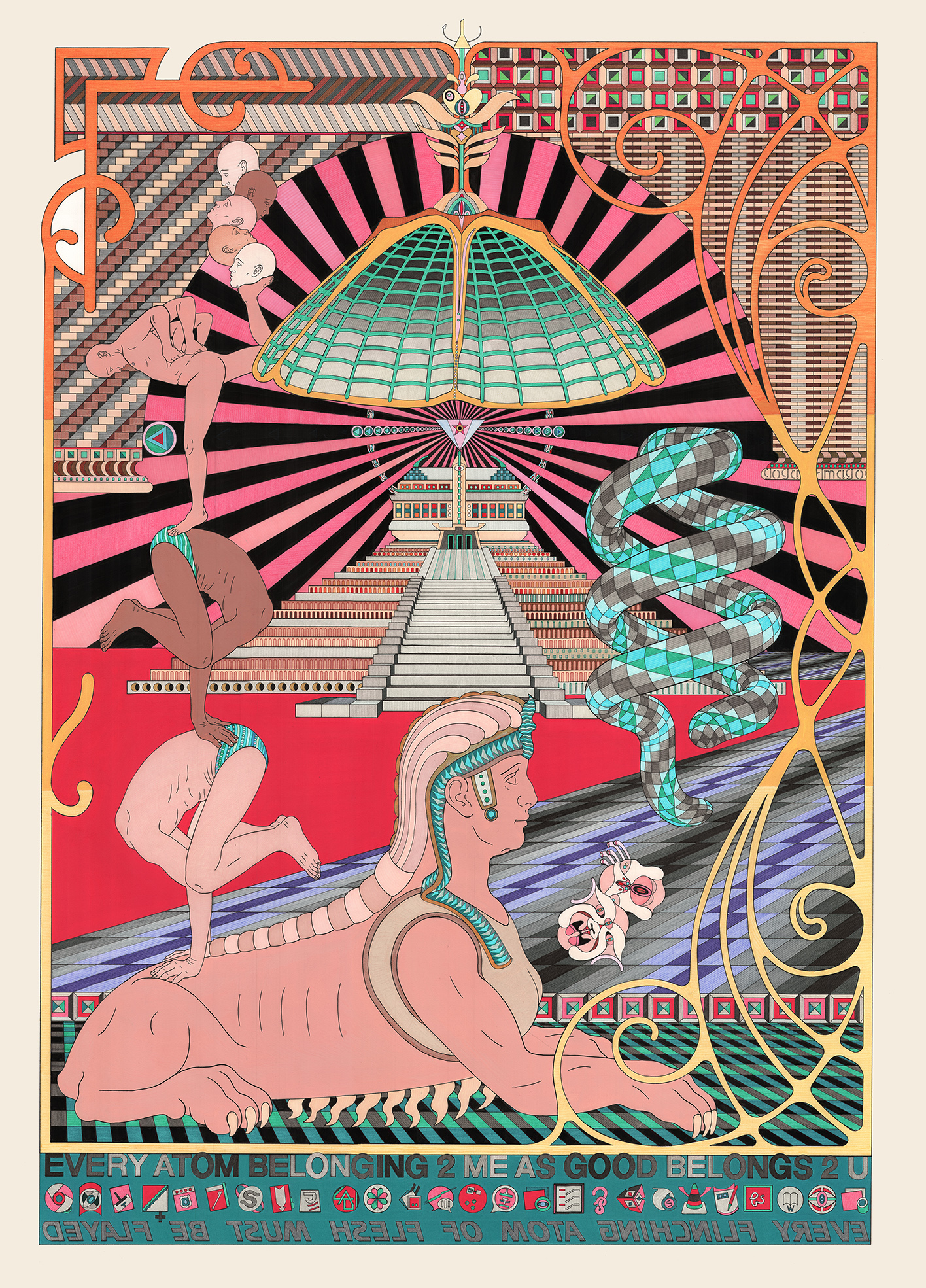 Every atom made flesh (left detail), 2018