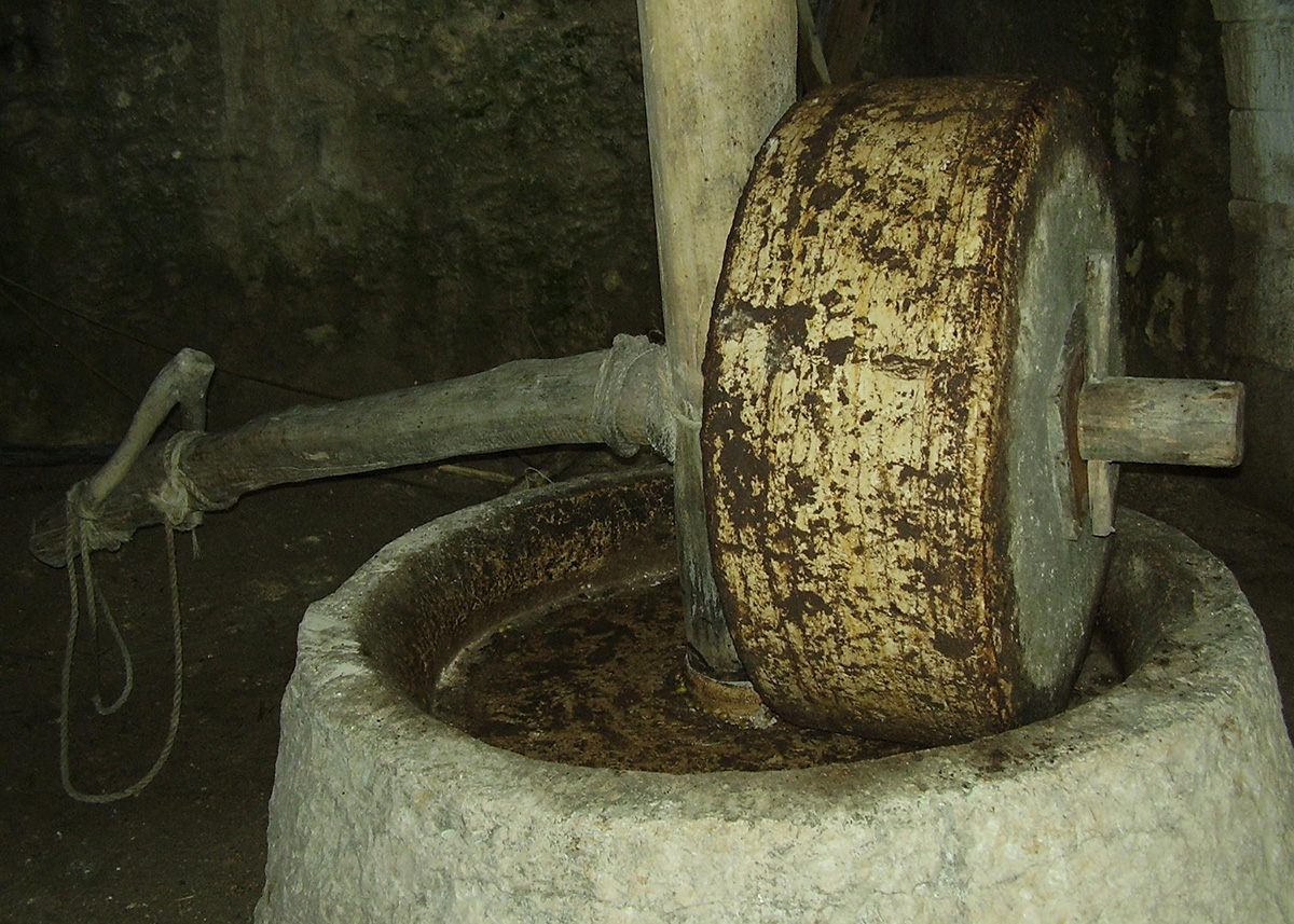 A large millstone