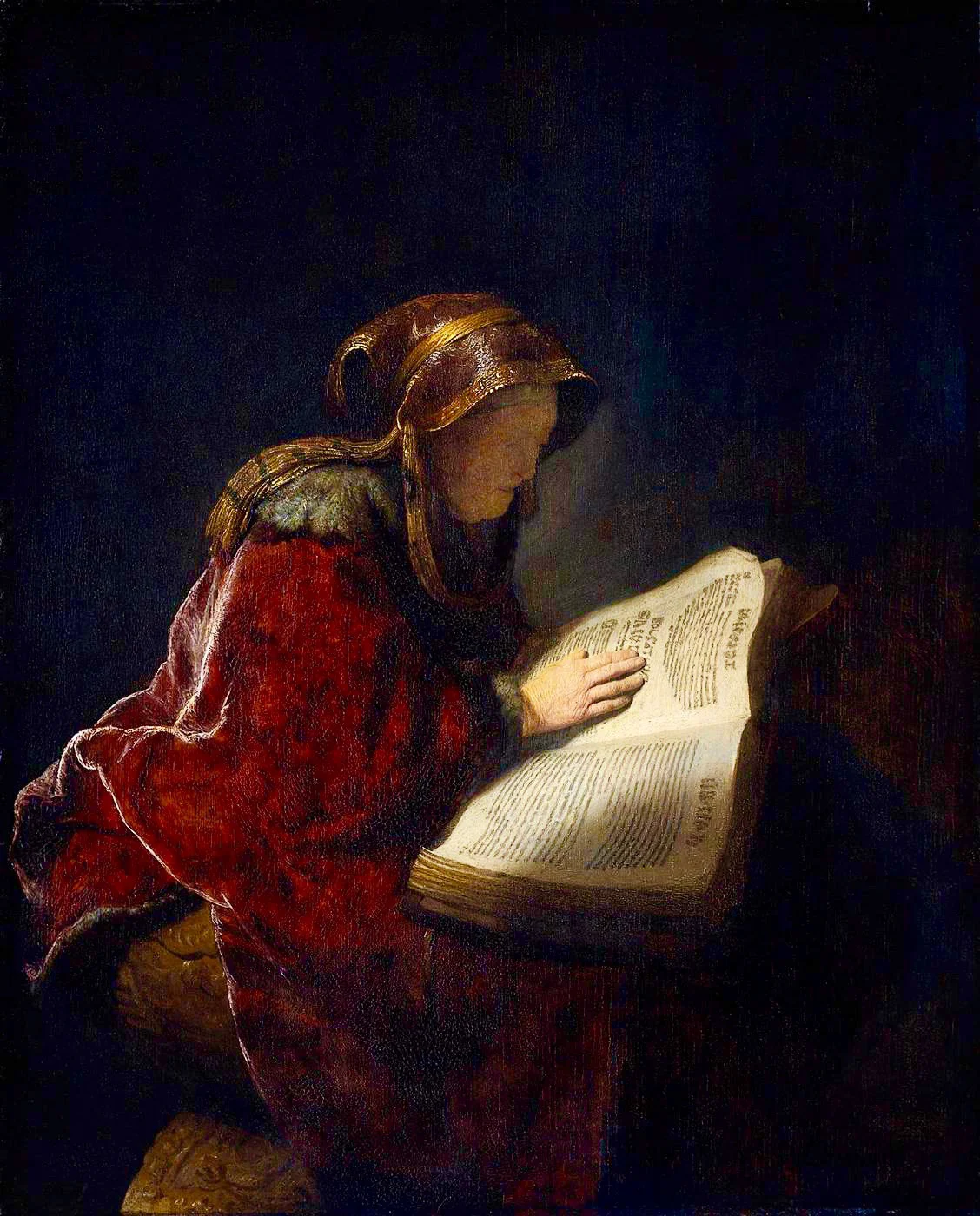 The Prophetess Anna by Rembrandt Harmensz. van Rijn