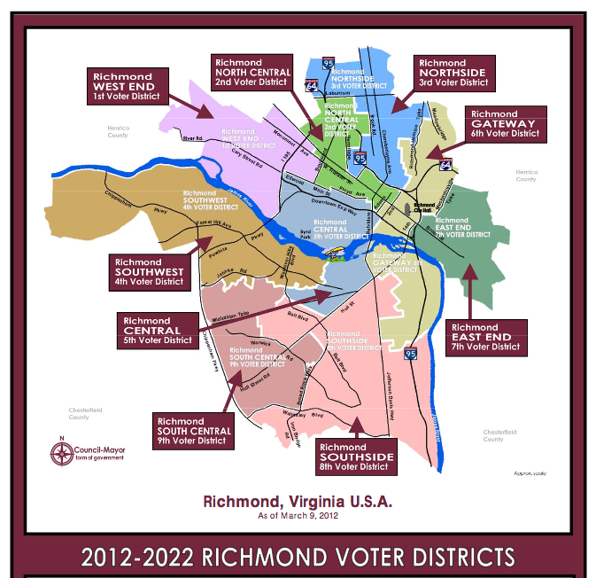richmond city council district map Local Government Museum District Association richmond city council district map