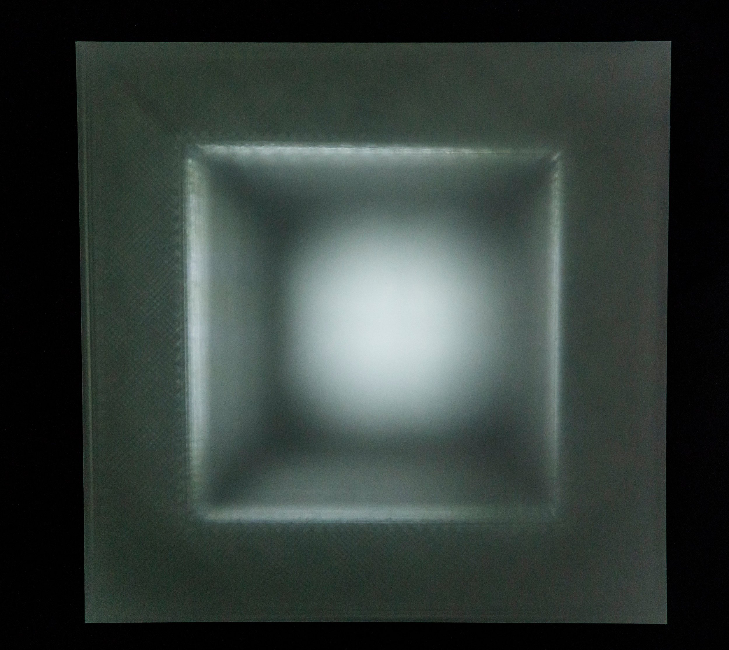  Detail of a projected image exploring depth of field generated by embedding a 3D printed object into the optical system in place of the traditional 2D glass slide. 