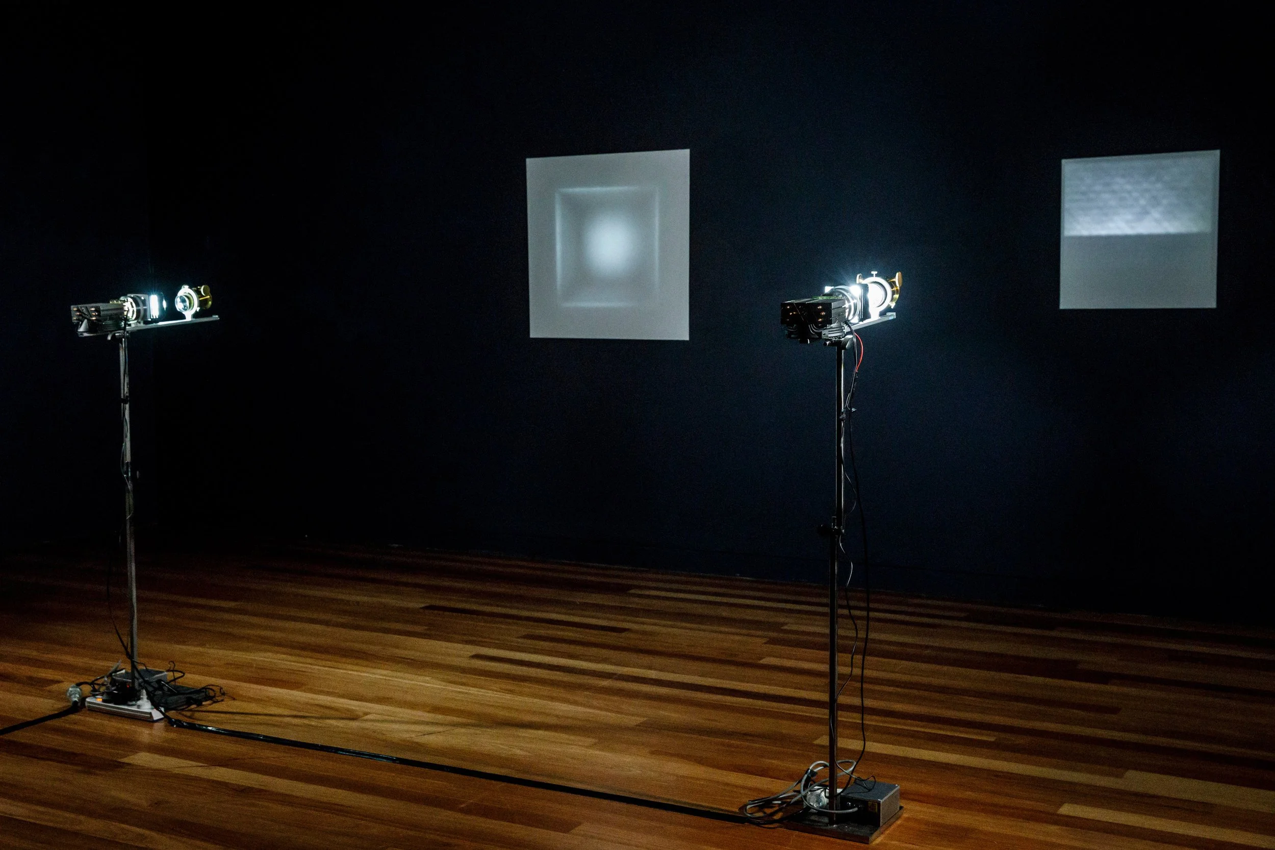  Detail of Object-Image installed with the devices generating the projected images. 