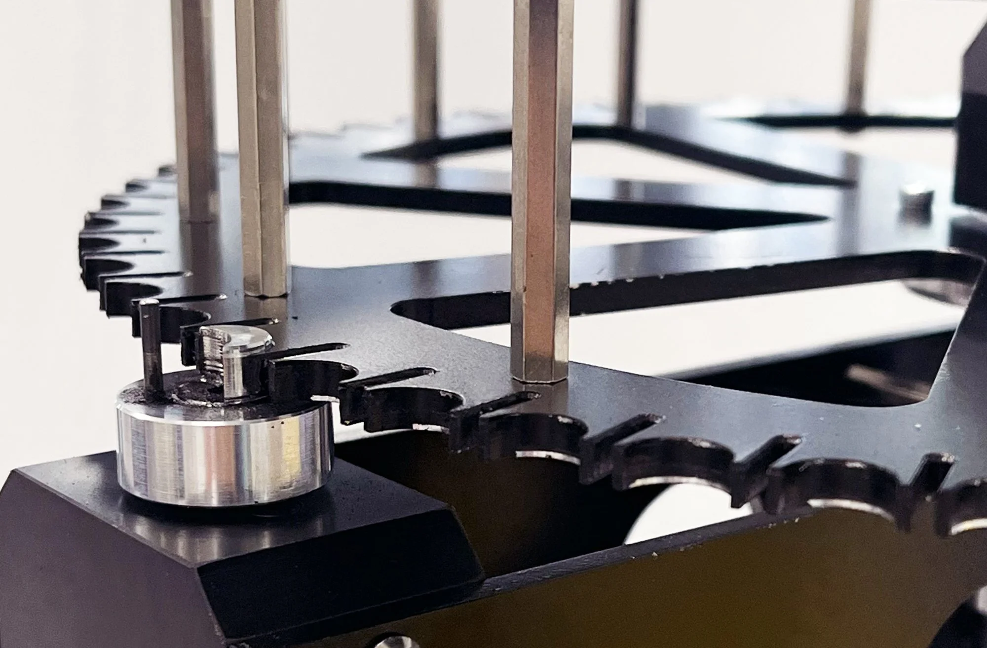 Detail of the prototype for an optical image system based on the ‘Janssen apparatus’ (1874), held in the collection of the Sydney Observatory, Powerhouse Museum. 