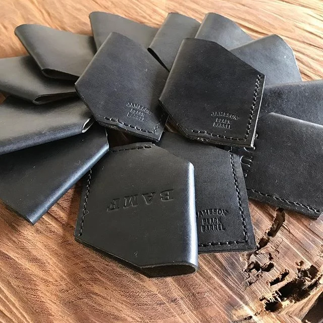 Finished up the @jameson_us Black Barrel stamped wallets.