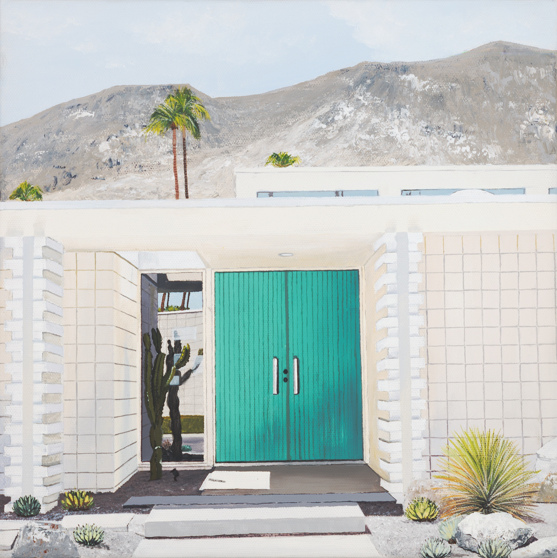 turquoise door