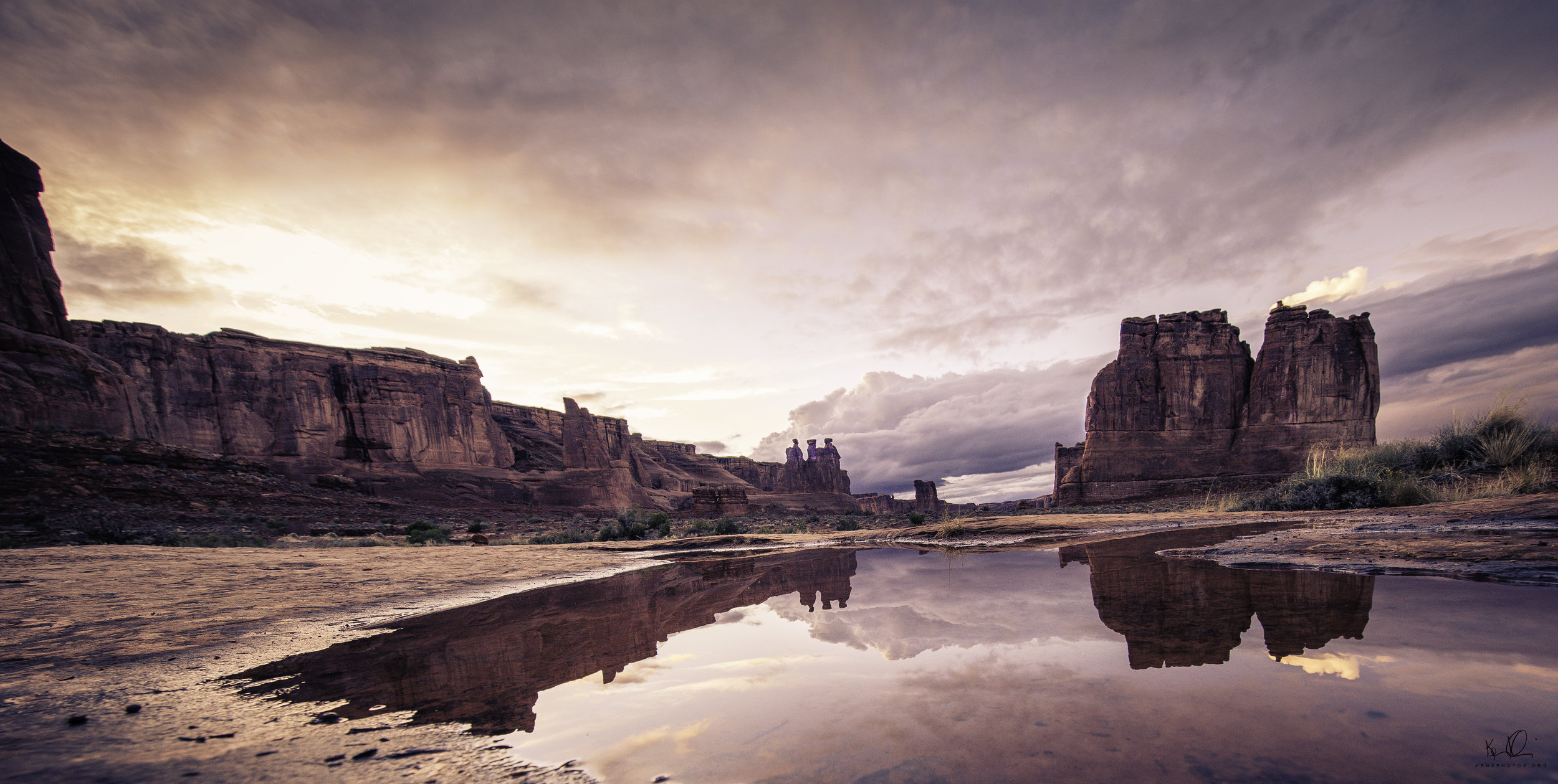  MOAB, UTAH.  YOU WILL NOT BE ABLE TO FIND THIS BODY OF WATER IF YOU GO TO MOAB. THE REASON IS IT RAINED, A VERY RARE EVENT IN MOAB, AND THIS BODY OF WATER IS A PUDDLE. 