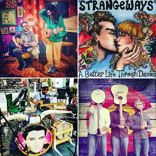 We are stoked to tell you about our music lineup tomorrow at Pop Up Ave! STRANGEWAYS will be spinning vinyl favorites early afternoon. The husband and wife acoustic duo Anchor &amp; Arrow will get things strumming at 3pm followed by one-man-rockabill