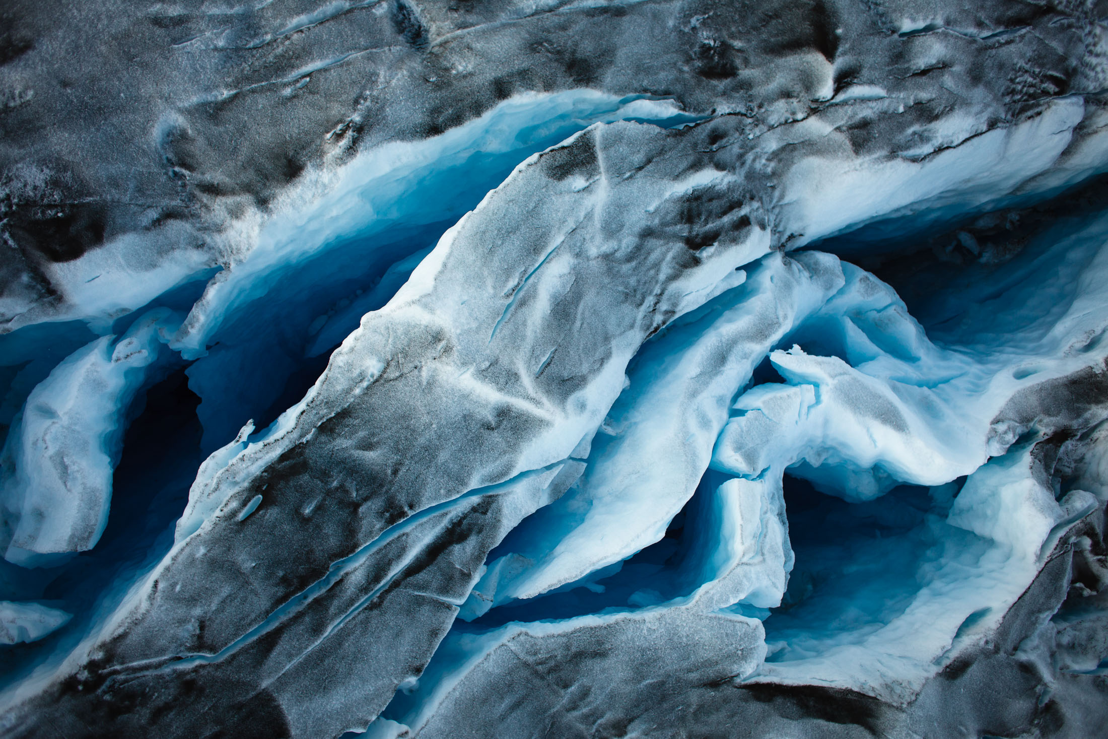 Crevasses on Kangerdlugssuaq glacier