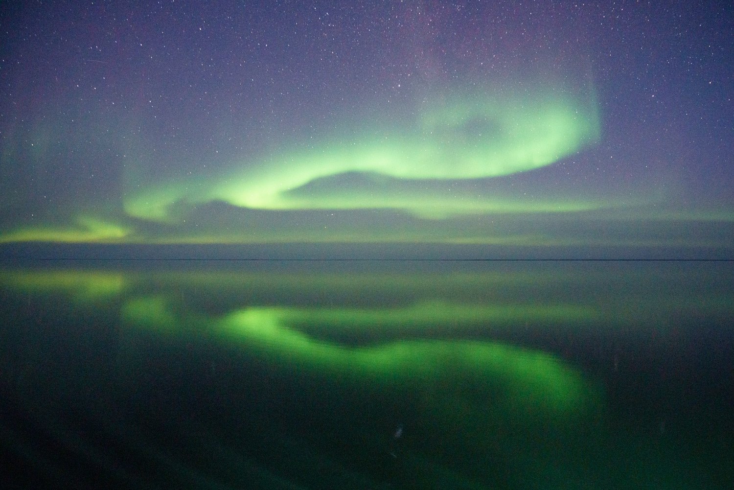 Aurora Borealis seen on the ocean