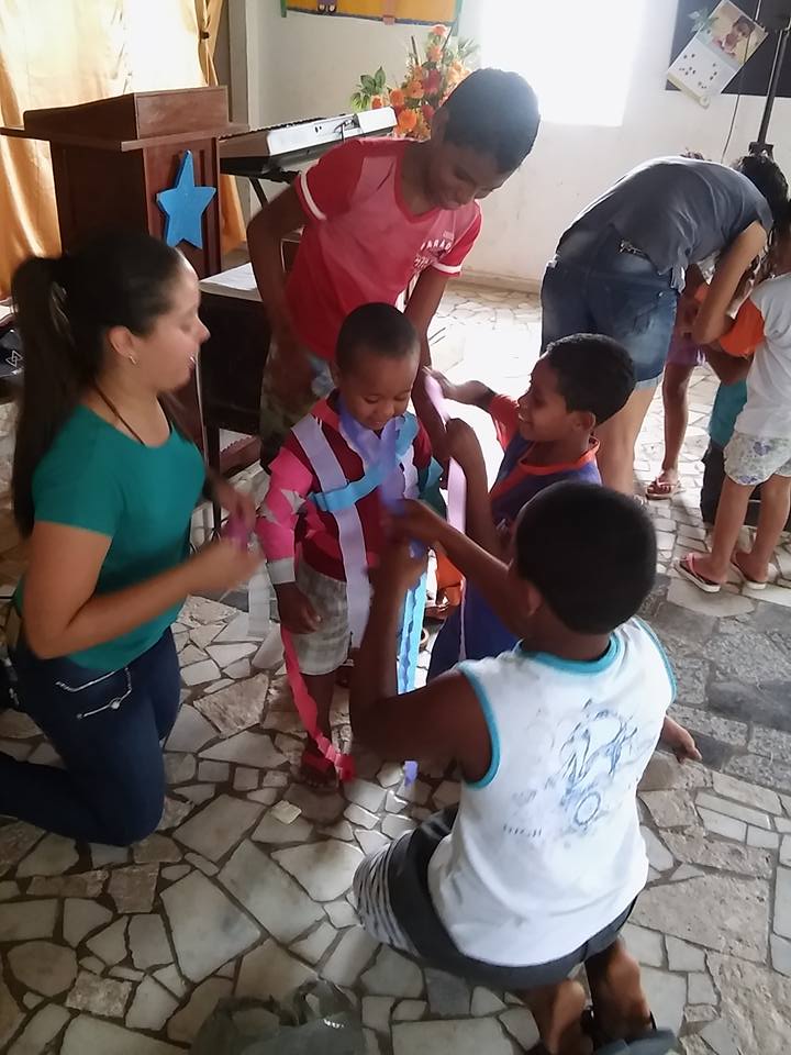 Teamwork: decorating a coat of many colors