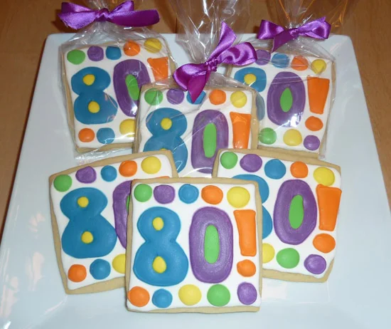 80th Birthday Cookie