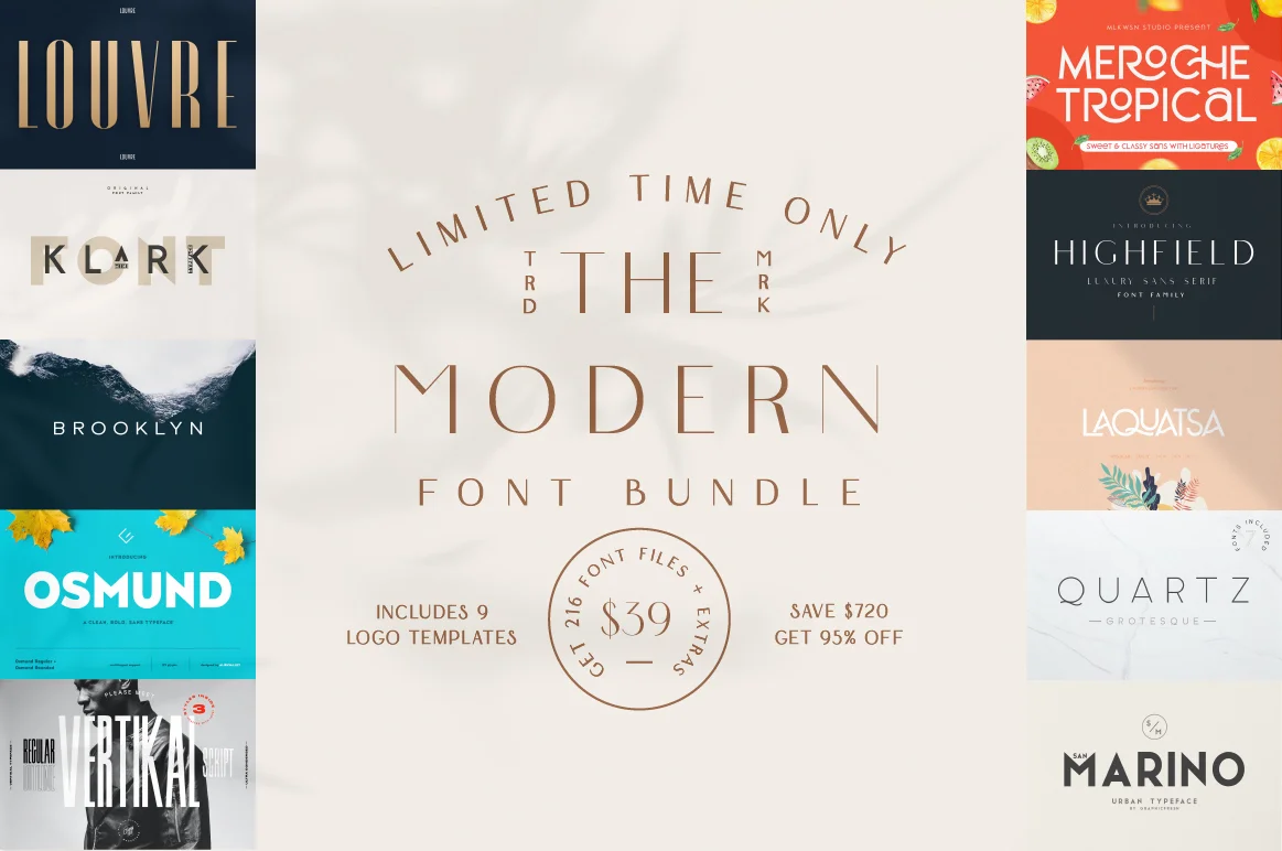 The Modern Font Bundle