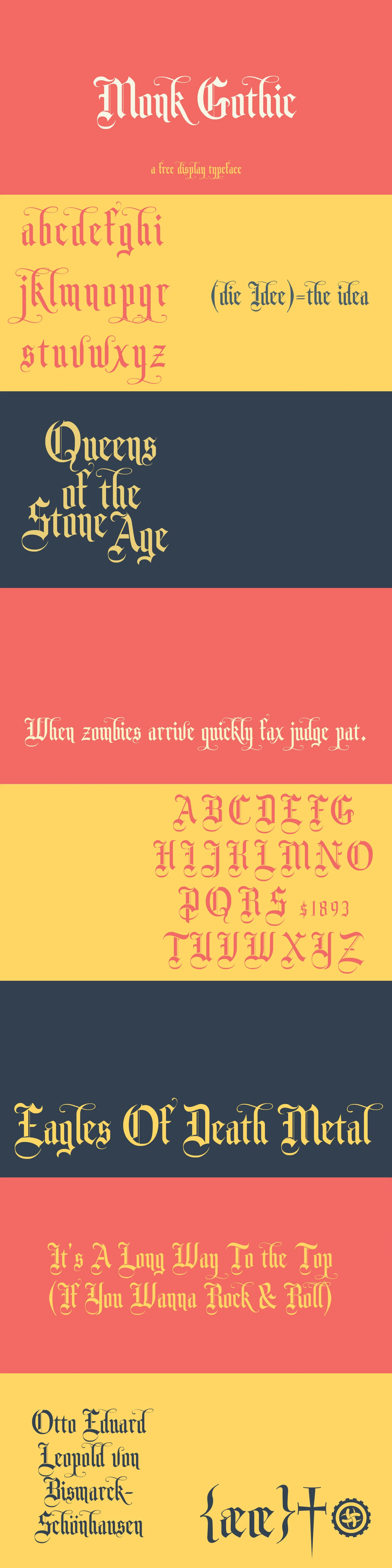 Download Monk Gothic Free Font Pixel Surplus Resources For Designers PSD Mockup Templates