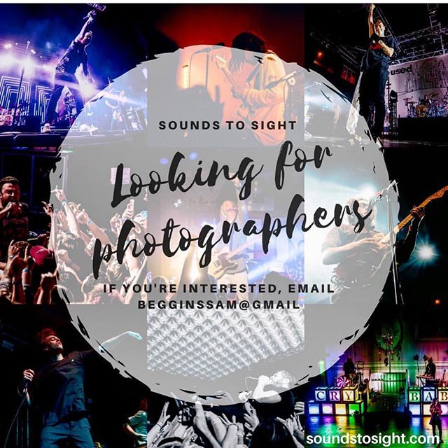 @soundstosight is looking for new photographers (from all over) to join the team! Think you have what it takes or are you just starting out? 📸 
No matter - This is the site for you! Shoot @sambeggins an email for more information! #SoundsToSight #Ph
