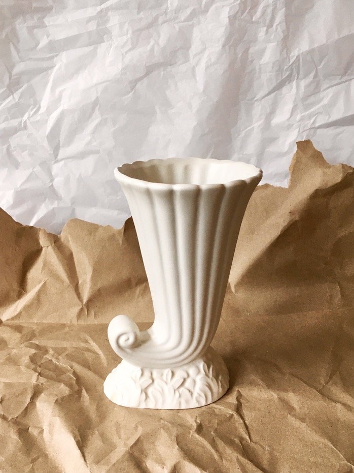 Studio Janneke x Maisie Utting Dartmouth Cornucopia Horn Vase with Kintsugi transformative gold repair details