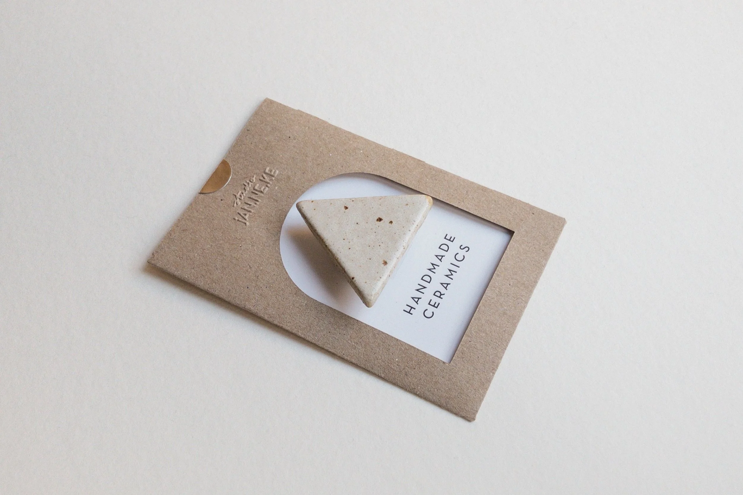 TRIANGLE Brooch - Brooches - Ceramic Jewellery - Handmade Ceramics by Studio Janneke in London