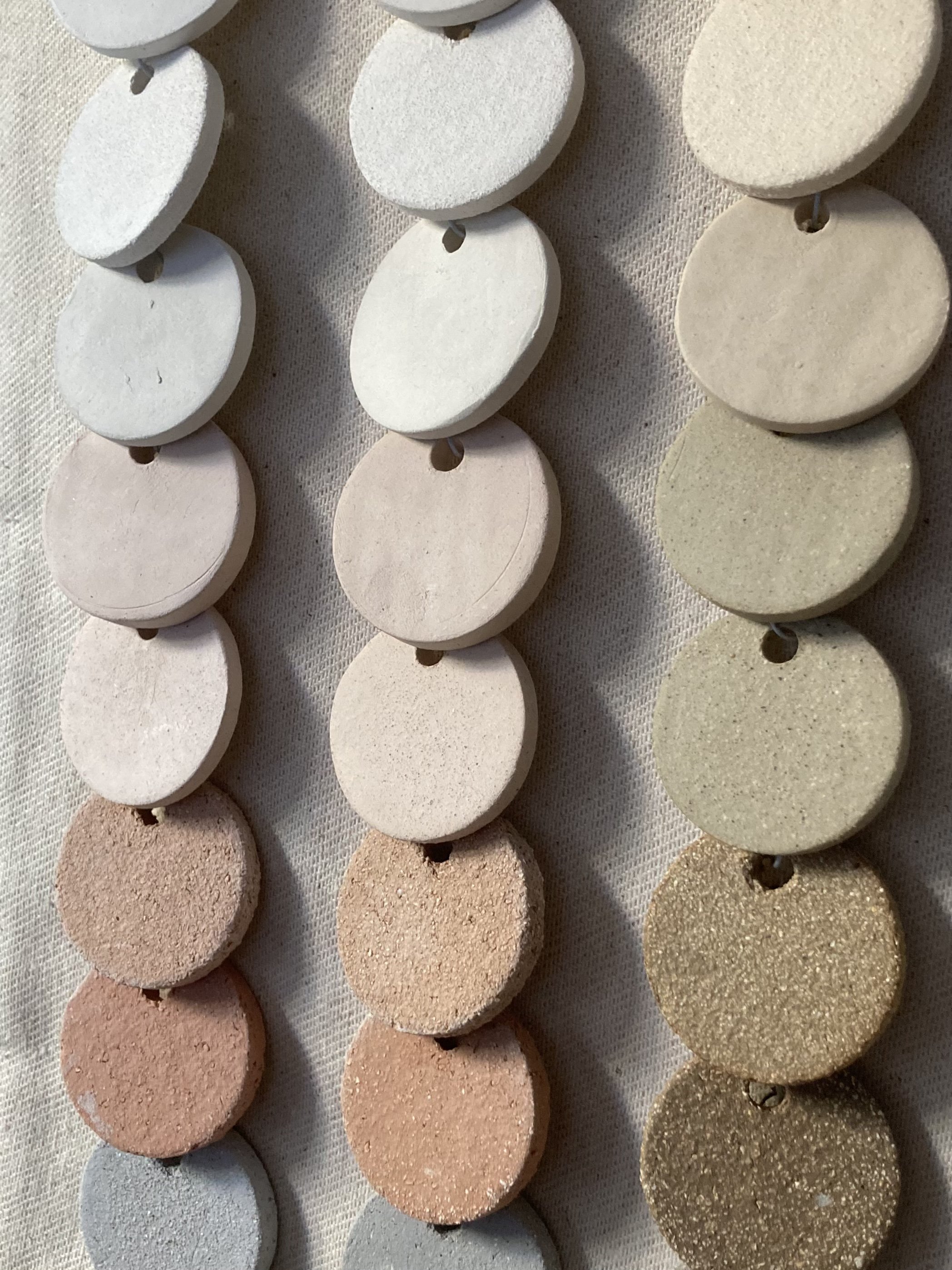 Clay Test Tiles Swatches Pots - Banner Pennant - Better Mistakes Tomorrow - Studio Janneke Handmade Ceramics London