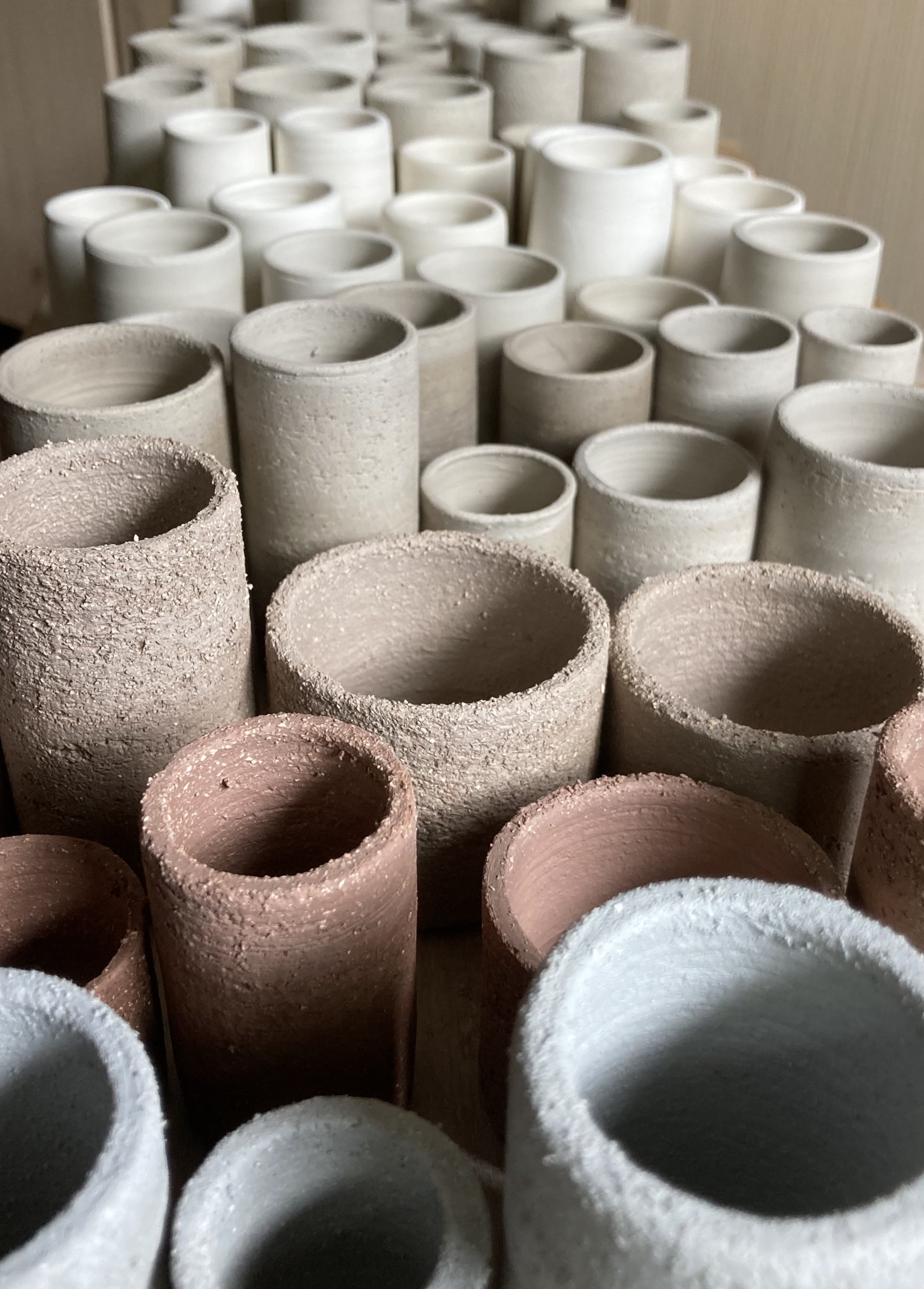 Clay Test Tiles Swatches Pots - Banner Pennant - Better Mistakes Tomorrow - Studio Janneke Handmade Ceramics London