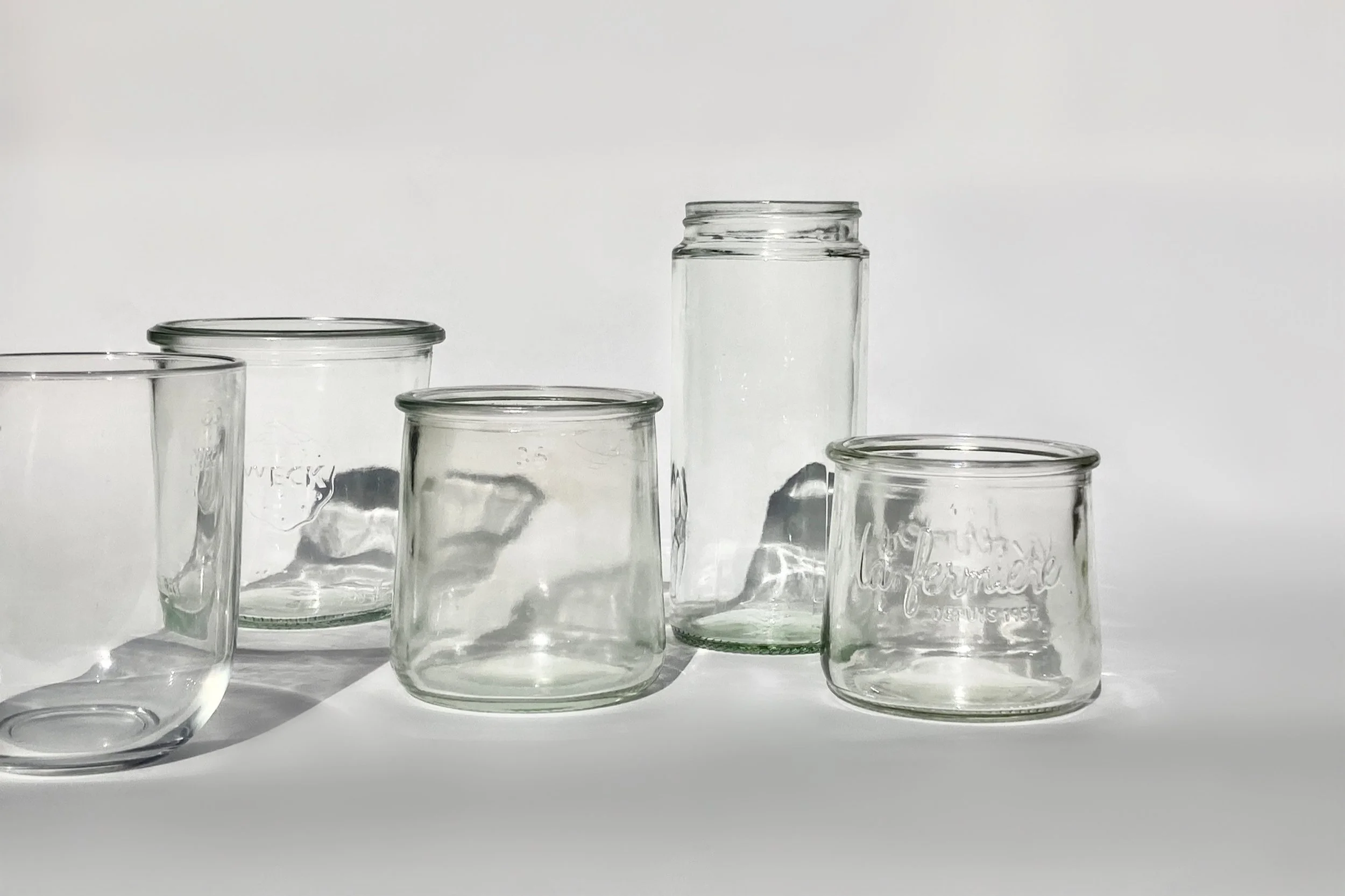 Glass jars for DIY Growing Kit - Bottle Shop - vintage and repurposed glassware - Studio Janneke London