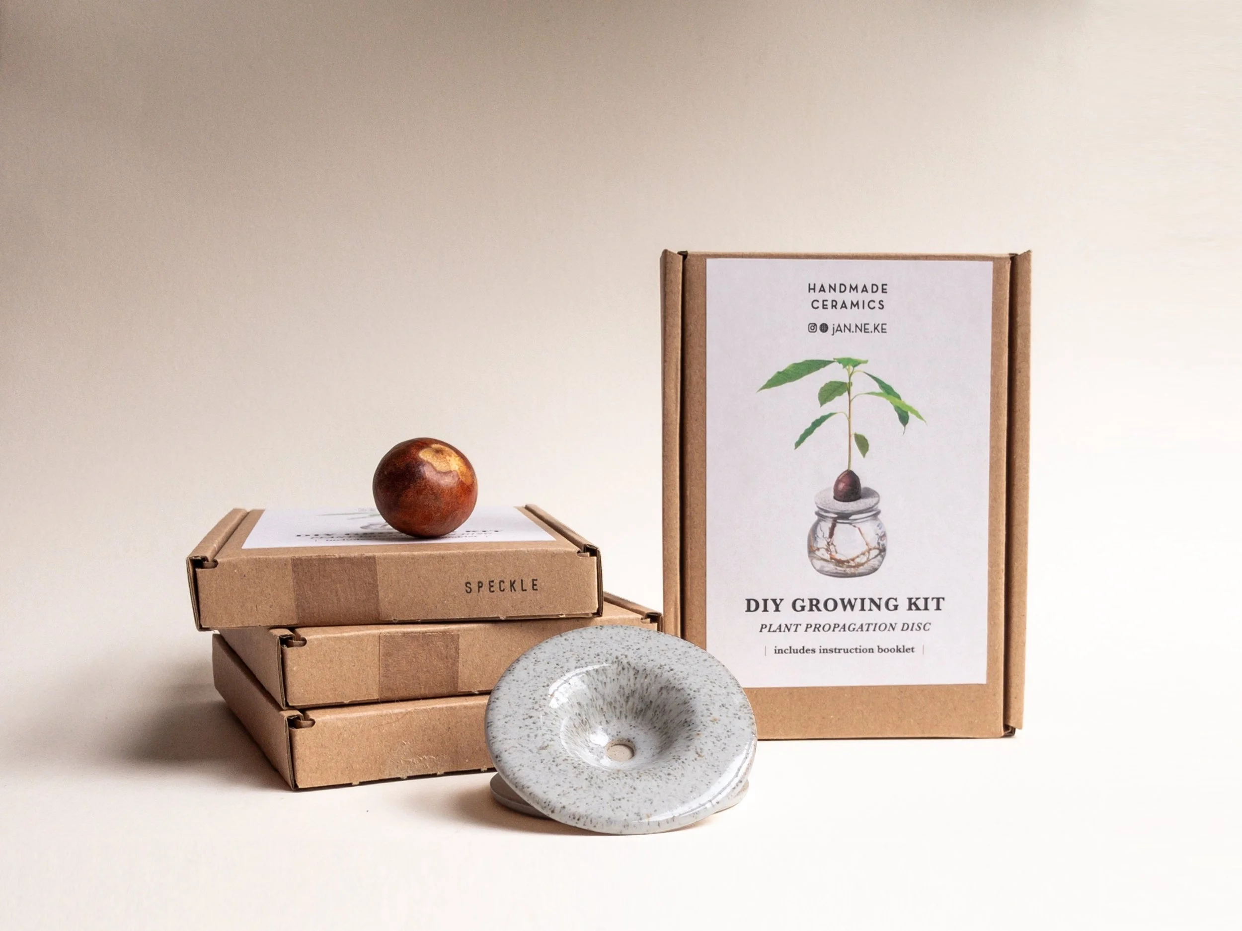 Packaging stack - speckle - DIY Growing Kit - Studio Janneke Ceramics London.JPG