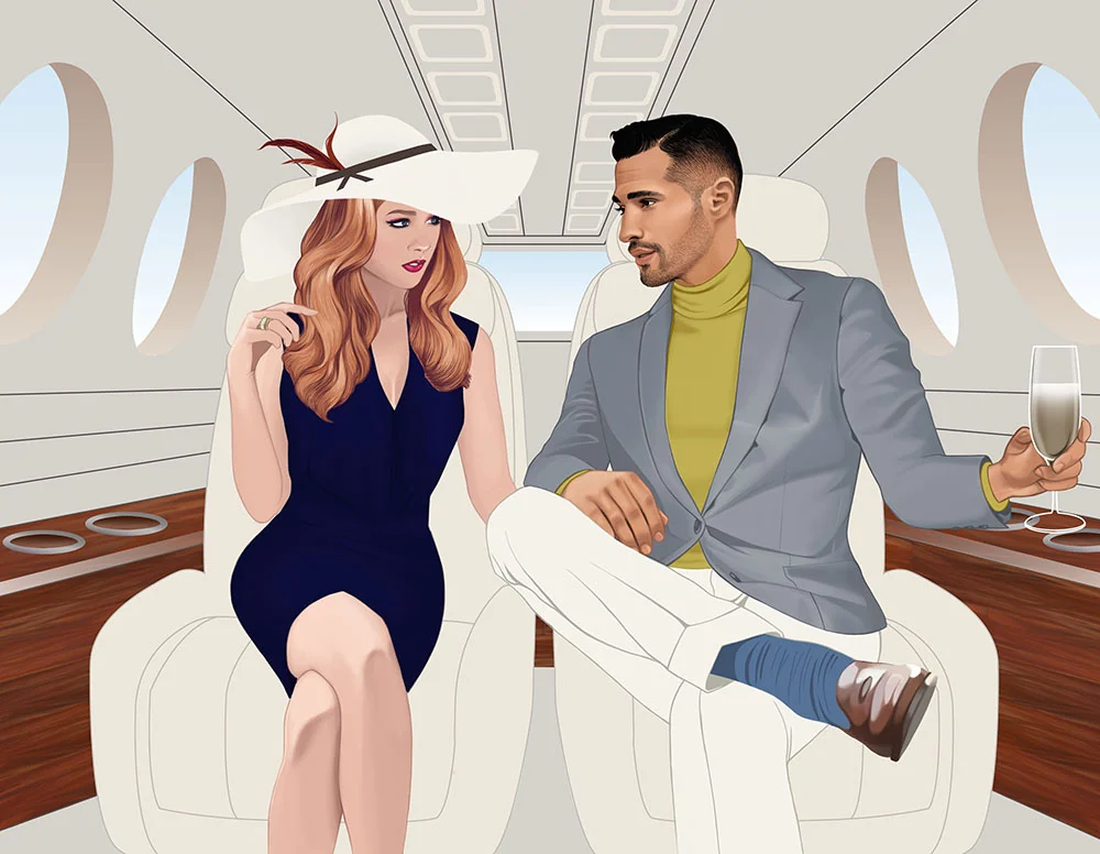 Concept art for an editorial on upscale travel.