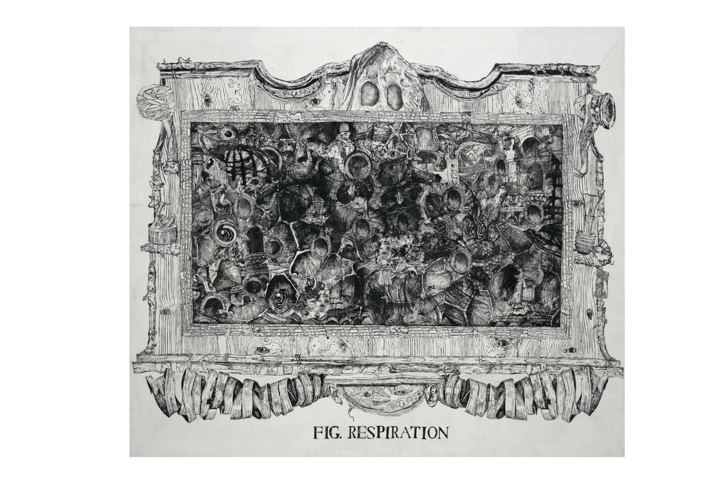  Respiration  woodblock prints on kozo paper on wood panel  58" x 68"  2005    