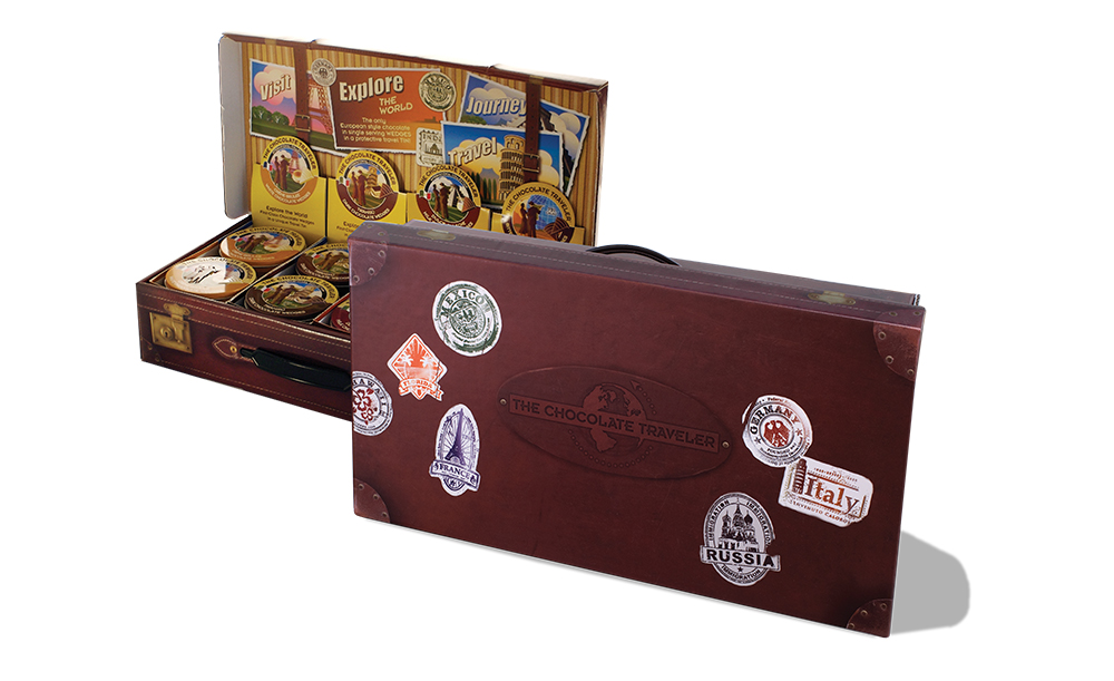 The Chocolate Traveler | Suitcase Display