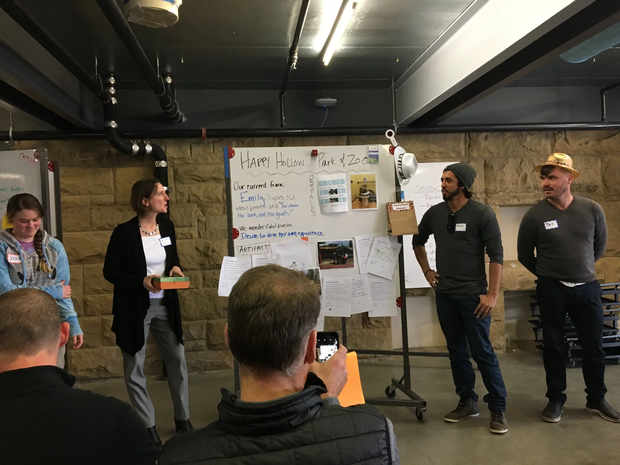 The team presents their work at the d.school!