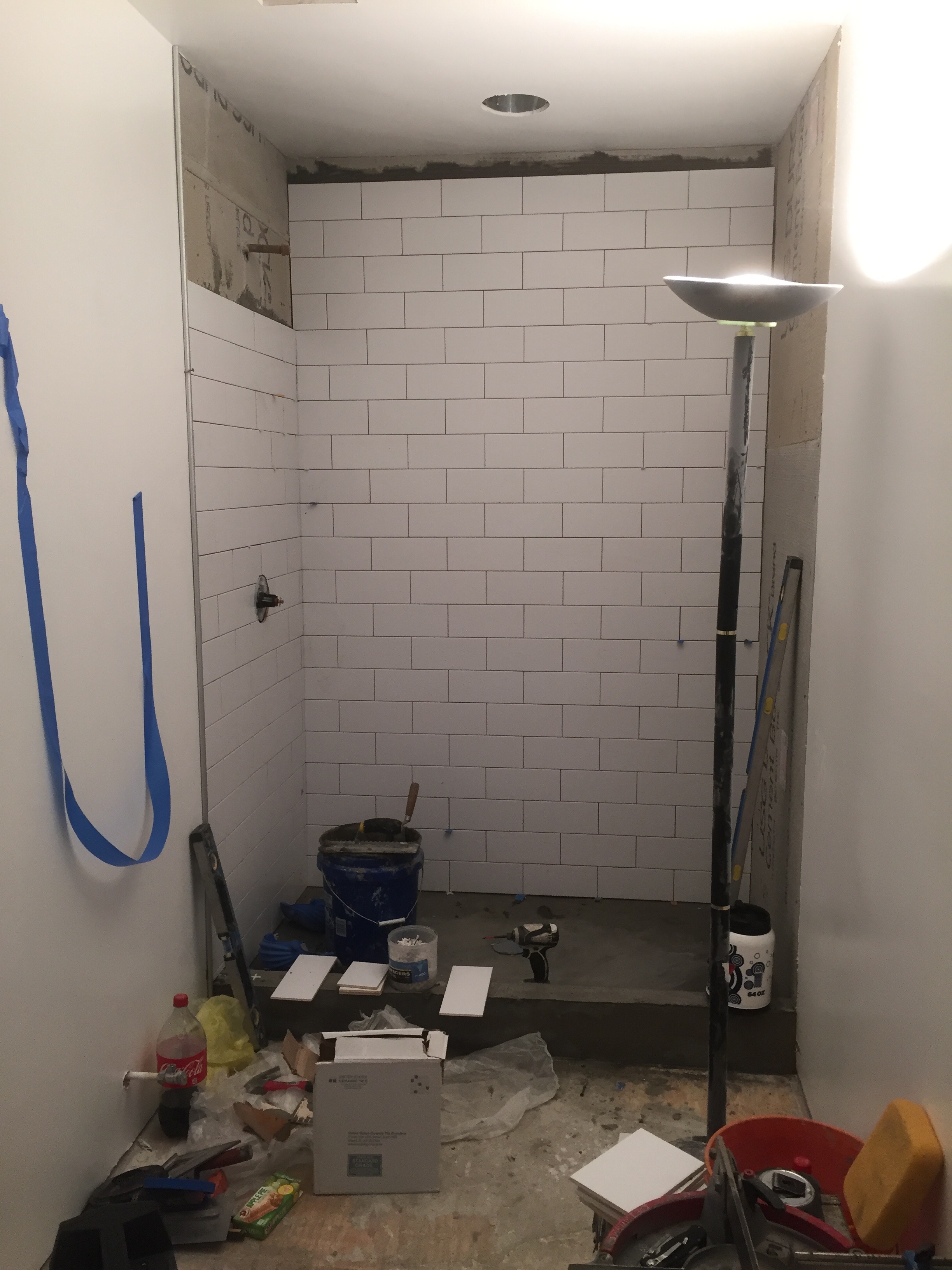 This was one of the most exciting parts, the shower going in! This for me meant that we were nearing the end at last!