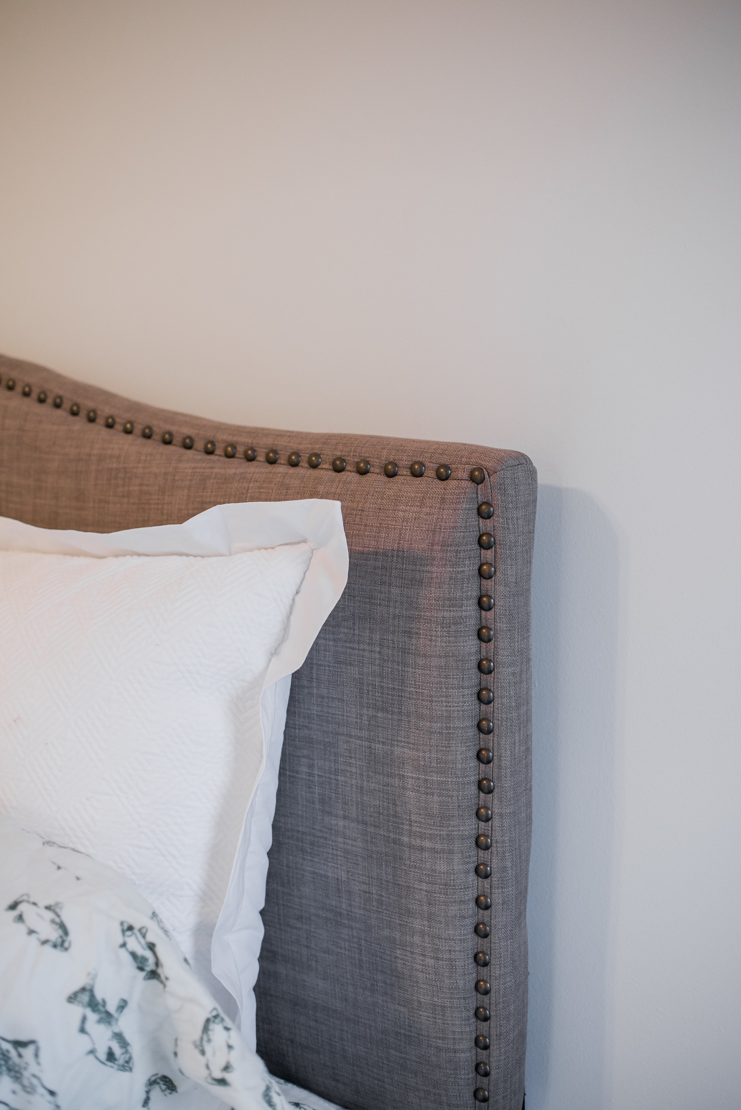 One of the best deals in the room is this headboard. Of all places I looked for a headboard, this came from Walmart!