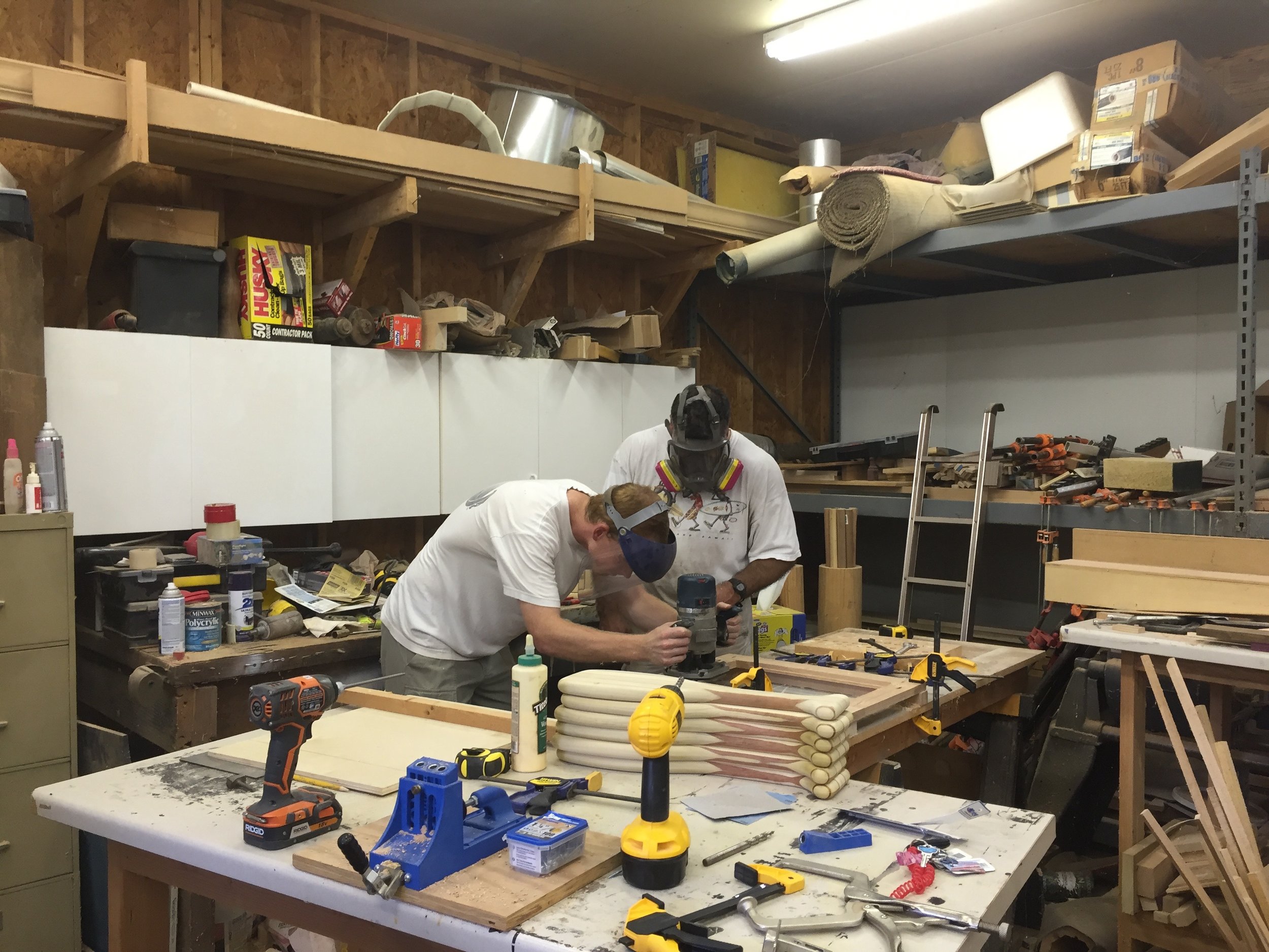 Doug Fowler was a huge help in the building of the vanity as far as offering advice, tips, and letting us use any of his tools whenever Charlie needed them. The hospitality and grace that the Fowler's have shown us is something I will never take for granted. We are so thankful for them!