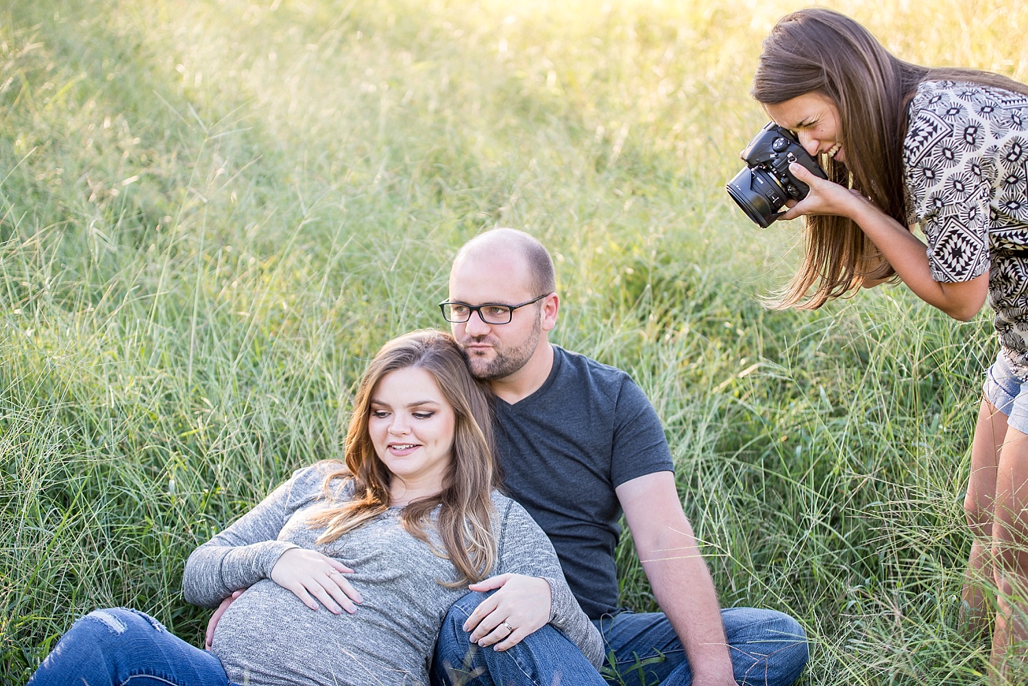 This was from....almost 3 years ago..? What?! But that is my sister and this was obviously from her maternity photos. Dean, her son, is now 2. So yea, these aren't recent photos.