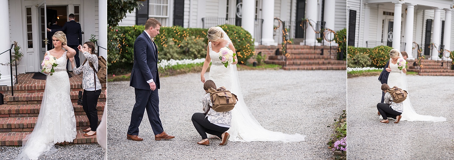 Fixing the dress...