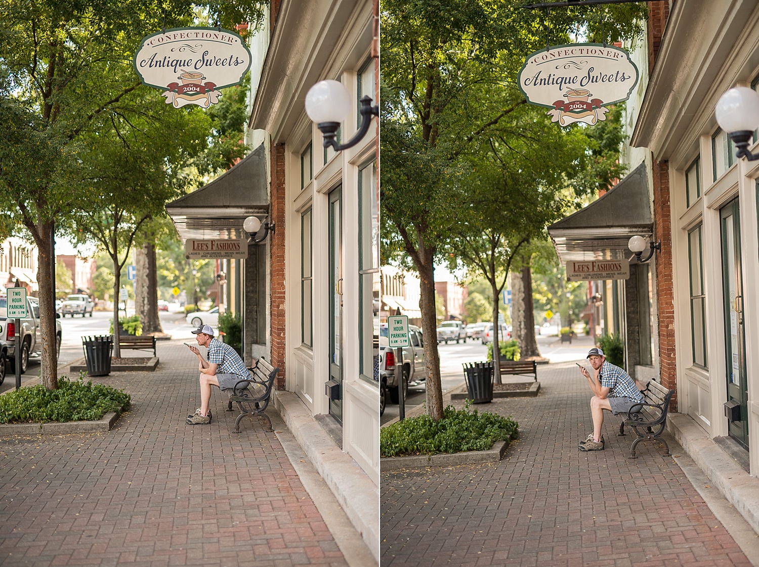  Waiting on our sweet couple to arrive to their engagement shoot and taking some work calls in the meantime. He works very hard :) 