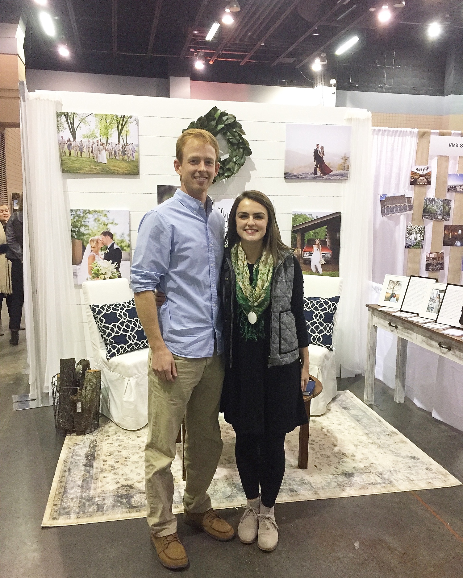  A quick shot right before the doors opened at our first ever bridal show! That's our booth behind us! 