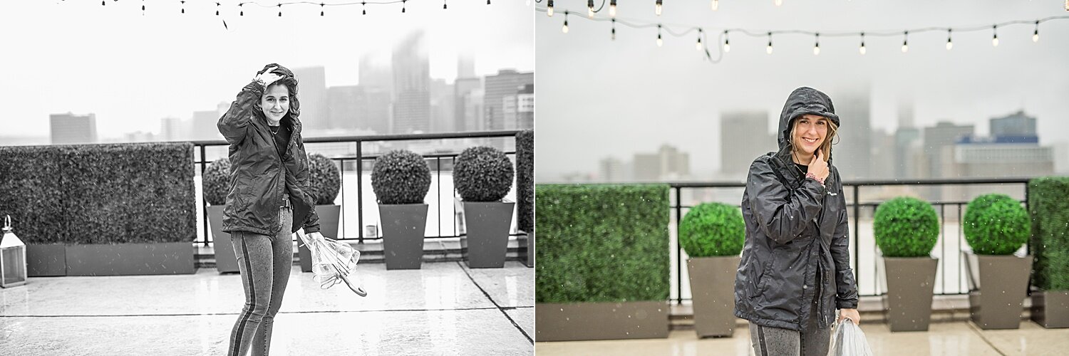  The most epic weather we have ever had at a wedding…ever….freezing, windy, and RAINY!! We had a bomb Bridal Party and Bride and Groom who wanted to go for photos on the ROOF during this weather. MVPs right here folks. 