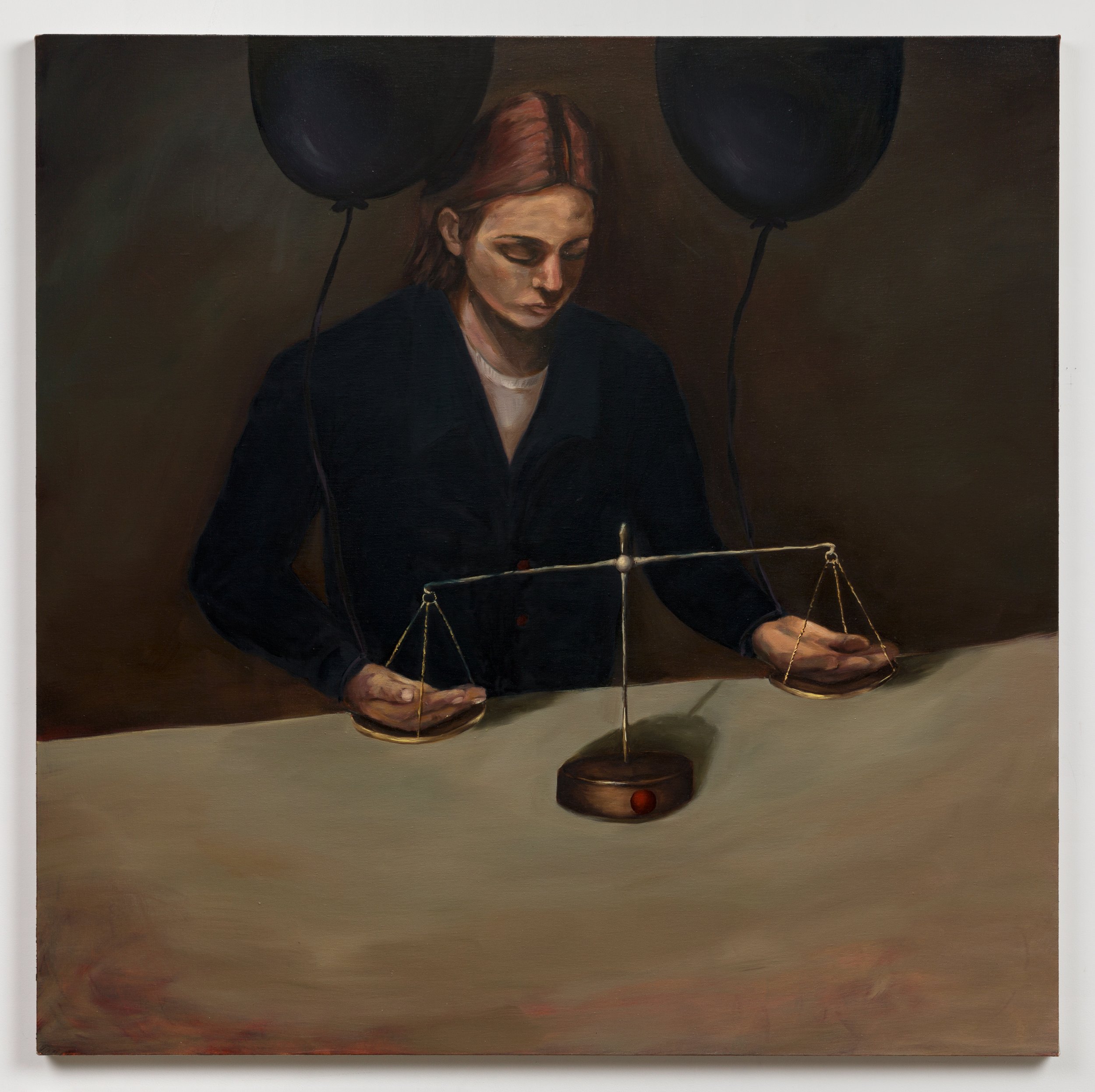 Scout oil on linen 60 x 60 inches 2022