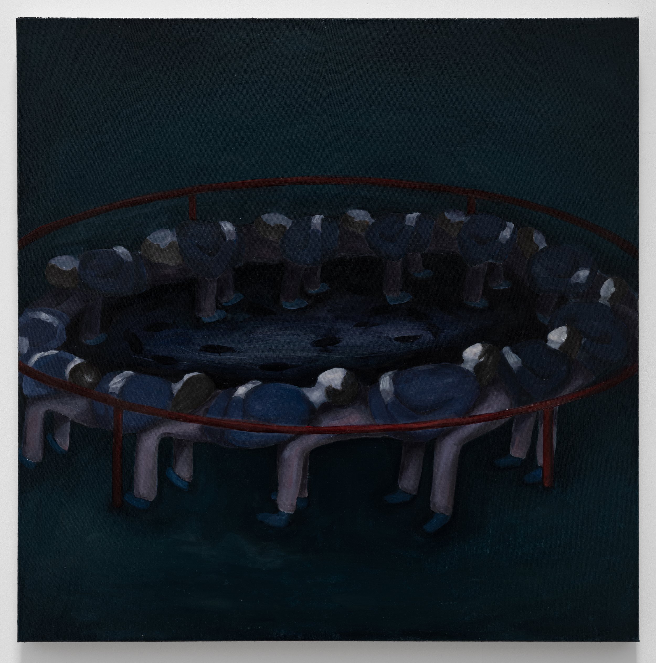 Trust game oil on linen 40 x 40 inches 2023