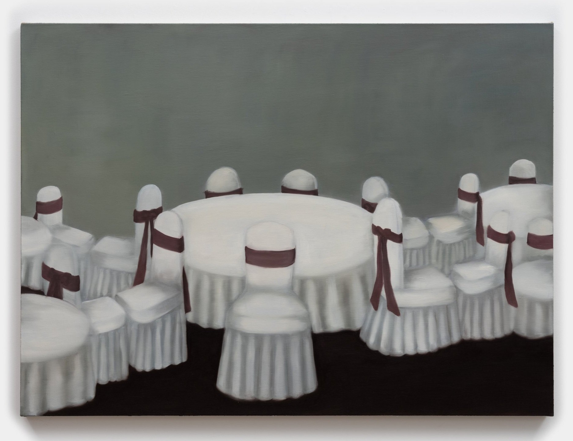 Encounter-ball room oil on linen 54inches x 40inches 2023